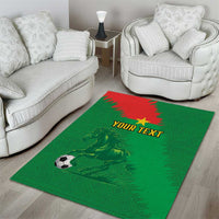 Custom Burkina Faso Football Area Rug Go Les Etalons