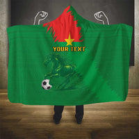Custom Burkina Faso Football Hooded Blanket Go Les Etalons
