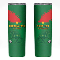 Custom Burkina Faso Football Skinny Tumbler Go Les Etalons