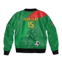 Custom Burkina Faso Football Sleeve Zip Bomber Jacket Go Les Etalons