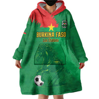 Custom Burkina Faso Football Wearable Blanket Hoodie Go Les Etalons