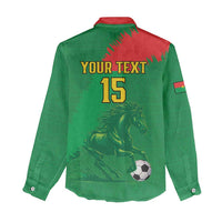 Custom Burkina Faso Football Women Casual Shirt Go Les Etalons