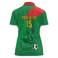 Custom Burkina Faso Football Women Polo Shirt Go Les Etalons