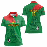 Custom Burkina Faso Football Women Polo Shirt Go Les Etalons