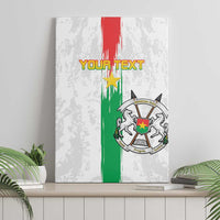 Custom Burkina Faso Football Canvas Wall Art Grunge Style