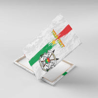 Custom Burkina Faso Football Canvas Wall Art Grunge Style