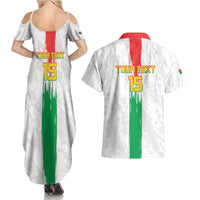Custom Burkina Faso Football Couples Matching Summer Maxi Dress and Hawaiian Shirt Grunge Style