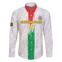Custom Burkina Faso Football Family Matching Mermaid Dress and Hawaiian Shirt Grunge Style