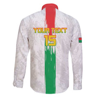 Custom Burkina Faso Football Family Matching Mermaid Dress and Hawaiian Shirt Grunge Style