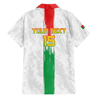 Custom Burkina Faso Football Family Matching Short Sleeve Bodycon Dress and Hawaiian Shirt Grunge Style
