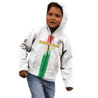 Custom Burkina Faso Football Kid Hoodie Grunge Style