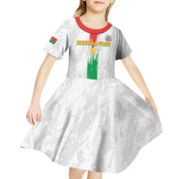Custom Burkina Faso Football Kid Short Sleeve Dress Grunge Style