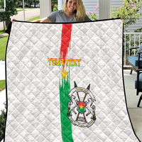 Custom Burkina Faso Football Quilt Grunge Style