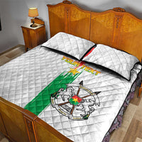 Custom Burkina Faso Football Quilt Bed Set Grunge Style
