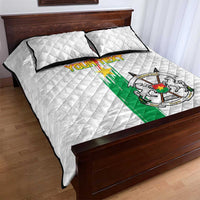 Custom Burkina Faso Football Quilt Bed Set Grunge Style