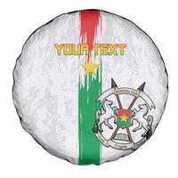 Custom Burkina Faso Football Spare Tire Cover Grunge Style