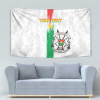 Custom Burkina Faso Football Tapestry Grunge Style