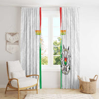 Custom Burkina Faso Football Window Curtain Grunge Style