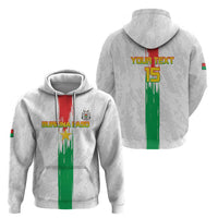 Custom Burkina Faso Football Zip Hoodie Grunge Style