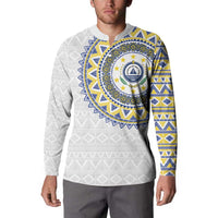Cape Verde Button Sweatshirt African Tribal Pattern