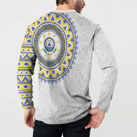 Cape Verde Button Sweatshirt African Tribal Pattern