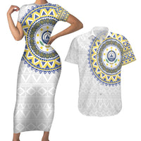 Cape Verde Couples Matching Short Sleeve Bodycon Dress and Hawaiian Shirt African Tribal Pattern