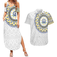Cape Verde Couples Matching Summer Maxi Dress and Hawaiian Shirt African Tribal Pattern