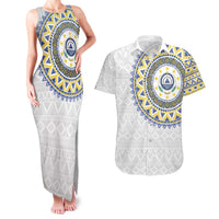Cape Verde Couples Matching Tank Maxi Dress and Hawaiian Shirt African Tribal Pattern
