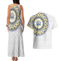 Cape Verde Couples Matching Tank Maxi Dress and Hawaiian Shirt African Tribal Pattern