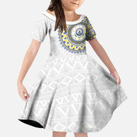 Cape Verde Family Matching Tank Maxi Dress and Hawaiian Shirt African Tribal Pattern