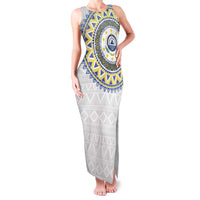Cape Verde Family Matching Tank Maxi Dress and Hawaiian Shirt African Tribal Pattern