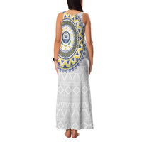 Cape Verde Family Matching Tank Maxi Dress and Hawaiian Shirt African Tribal Pattern