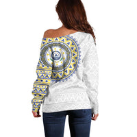 Cape Verde Off Shoulder Sweater African Tribal Pattern