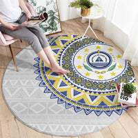 Cape Verde Round Carpet African Tribal Pattern