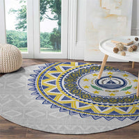 Cape Verde Round Carpet African Tribal Pattern