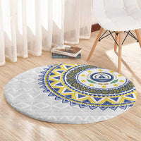 Cape Verde Round Carpet African Tribal Pattern