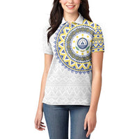 Cape Verde Women Polo Shirt African Tribal Pattern
