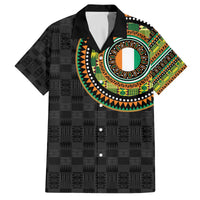 Ivory Coast Family Matching Off The Shoulder Long Sleeve Dress and Hawaiian Shirt African Tribal Pattern