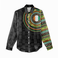Ivory Coast Women Casual Shirt African Tribal Pattern
