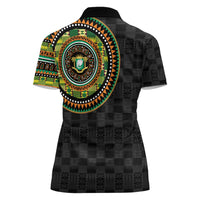 Ivory Coast Women Polo Shirt African Tribal Pattern