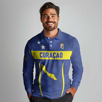 Custom Curacao Football 2026 Long Sleeve Polo Shirt Road to Glory