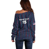 Custom USA Soccer 2026 Off Shoulder Sweater Stars and Stripes Take the Field