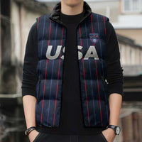 Custom USA Soccer 2026 Sleeveless Puffer Jacket Stars and Stripes Take the Field