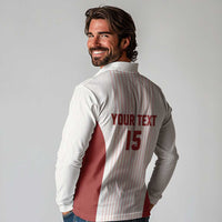 Custom Canada Soccer 2026 Long Sleeve Polo Shirt True North Takes the Pitch - White