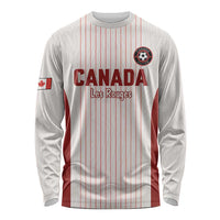 Custom Canada Soccer 2026 Long Sleeve Shirt True North Takes the Pitch - White