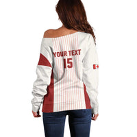 Custom Canada Soccer 2026 Off Shoulder Sweater True North Takes the Pitch - White