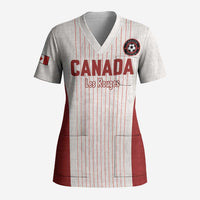 Custom Canada Soccer 2026 Scrub Top True North Takes the Pitch - White