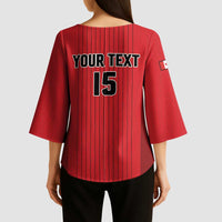 Custom Canada Soccer 2026 Kimono Sleeve Blouse True North Takes the Pitch - Red