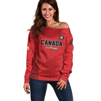 Custom Canada Soccer 2026 Off Shoulder Sweater True North Takes the Pitch - Red