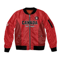 Custom Canada Soccer 2026 Sleeve Zip Bomber Jacket True North Takes the Pitch - Red